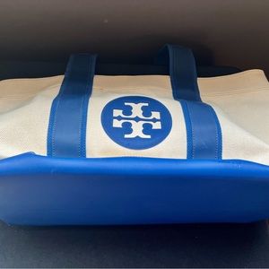 Tory Burch Canvas Beach Tote- Gently Used